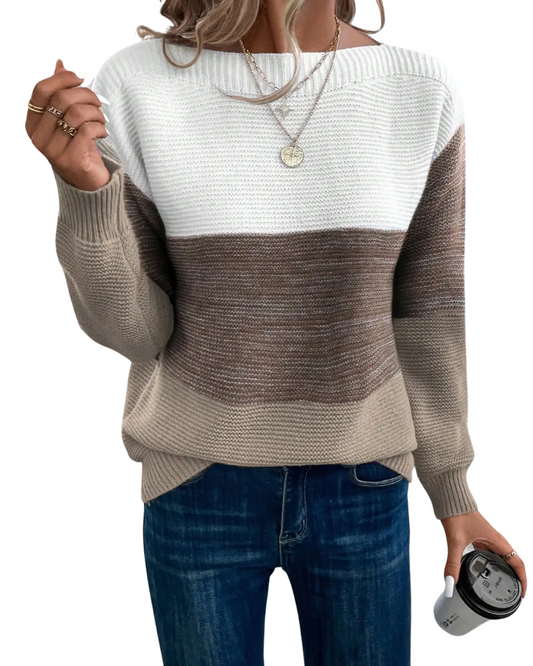 Women's Color Block Knit Sweater