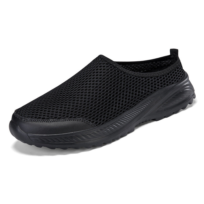 Breathable mesh slip-on slides