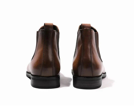 Men's Burnished Leather Chelsea Boots