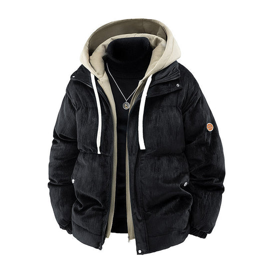 Men's Corduroy Puffer Winter Jacket