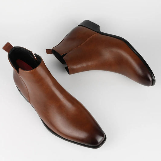 Men's Pointed Toe Dress Ankle Boots