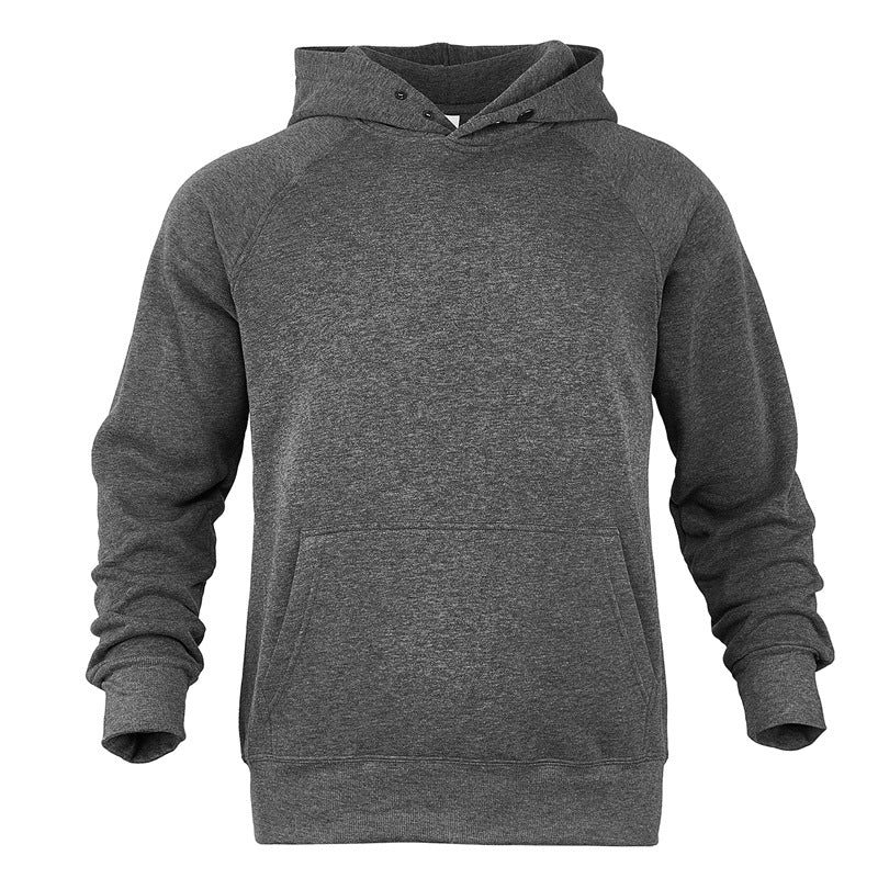 Men's Raglan Sleeve Hoodie in Charcoal Gray