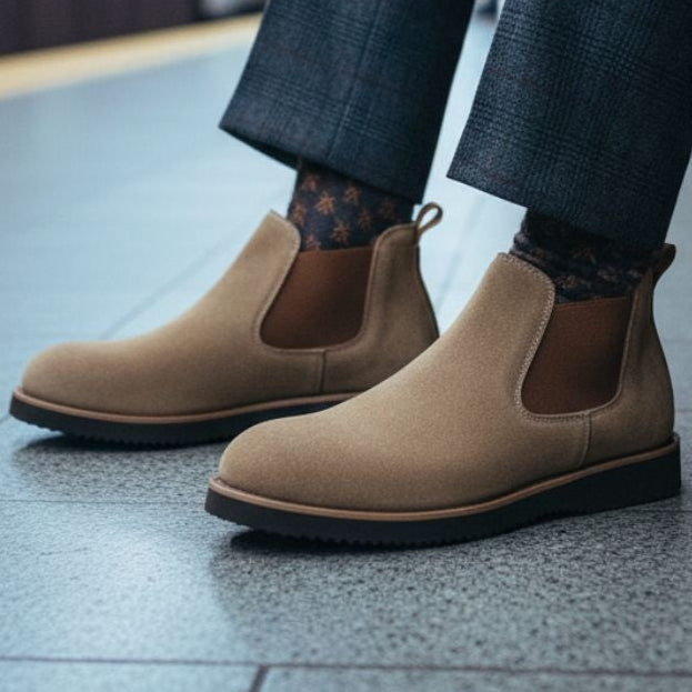 Men's Suede Chelsea Boots