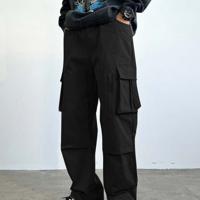 Men's Twill Cargo Pants in Black