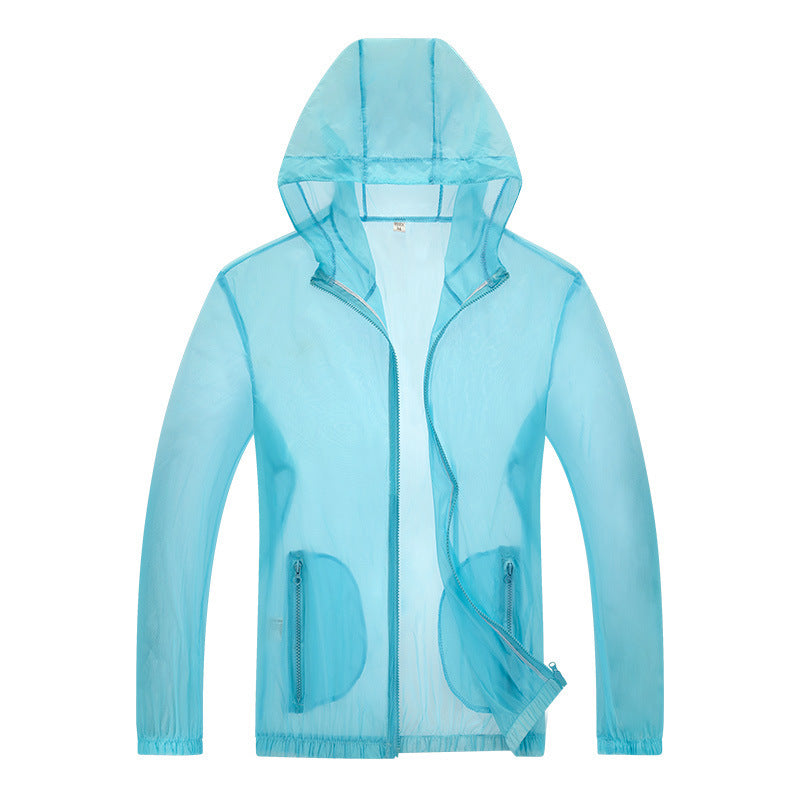 Men's Ultralight Rain Jacket in Aqua Blue