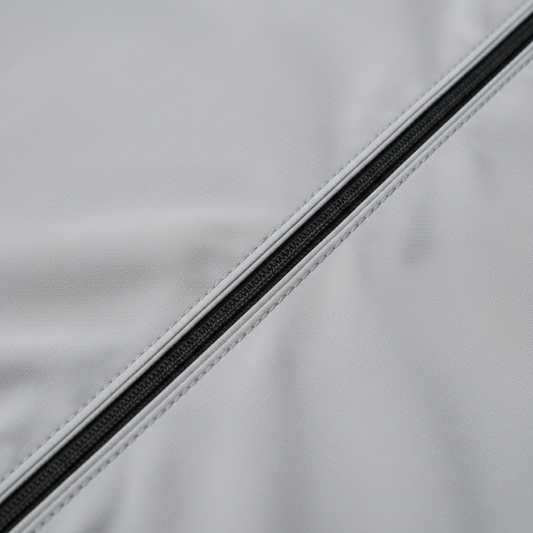 Lightweight Zip Vest for men, detail view.