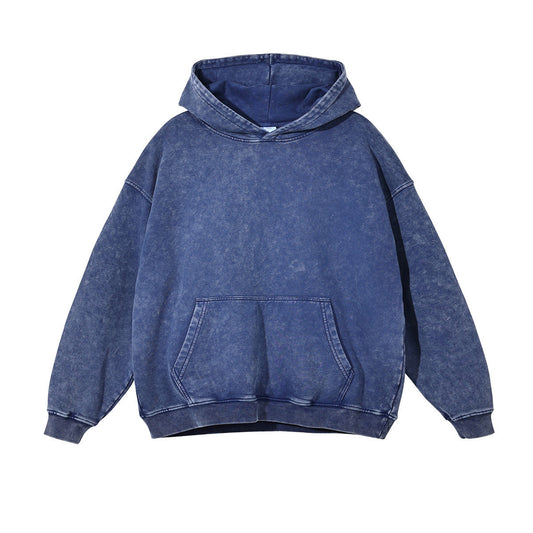 Women's Acid Wash Oversized Hoodie in Acid Wash Navy