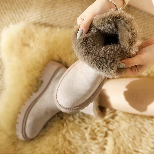 Women's Fur Lined Suede Winter Boots