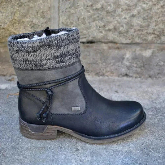 Women's Knit Cuff Ankle Boots