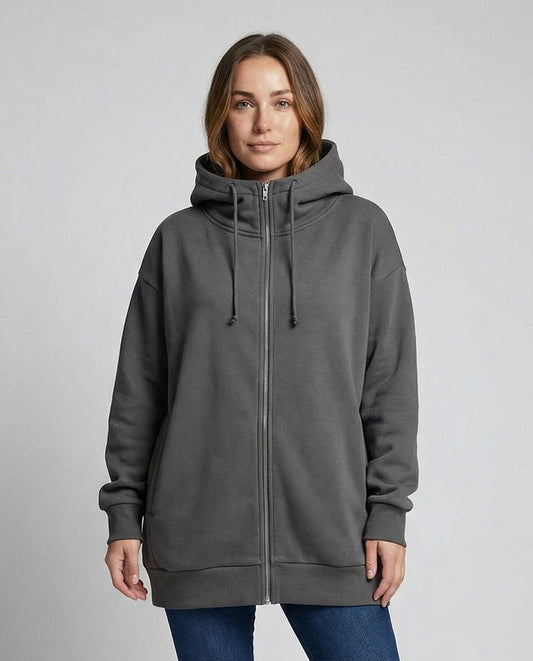 Women's Oversized Zip Up Hoodie
