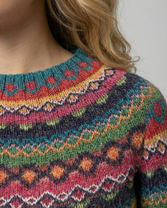 Women's Striped Fair Isle Sweater