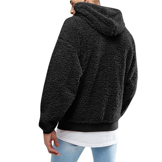 Women's Teddy Fleece Hoodie in Black