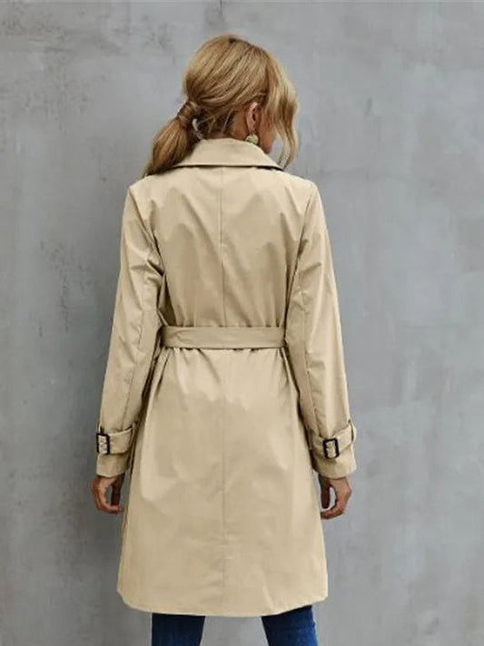 Women's Wide Lapel Trench Coat