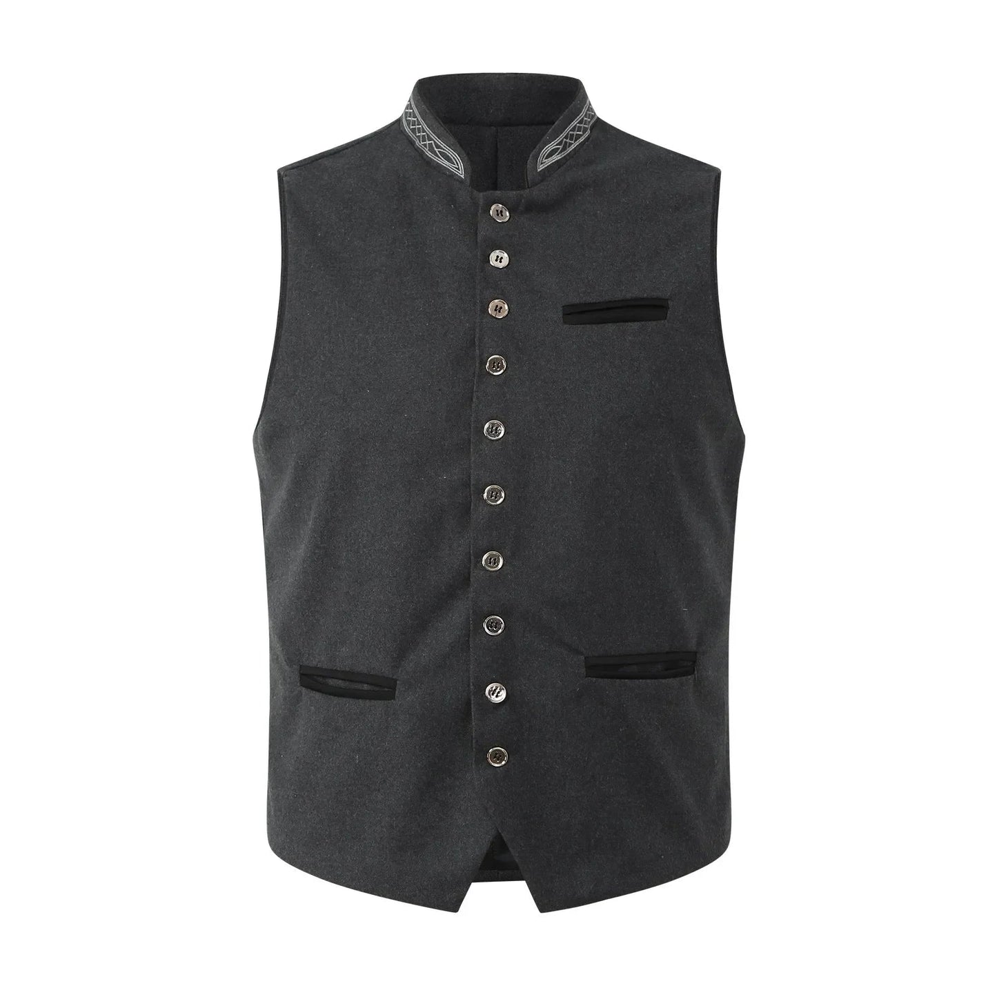 Man wearing a thermal stand collar vest