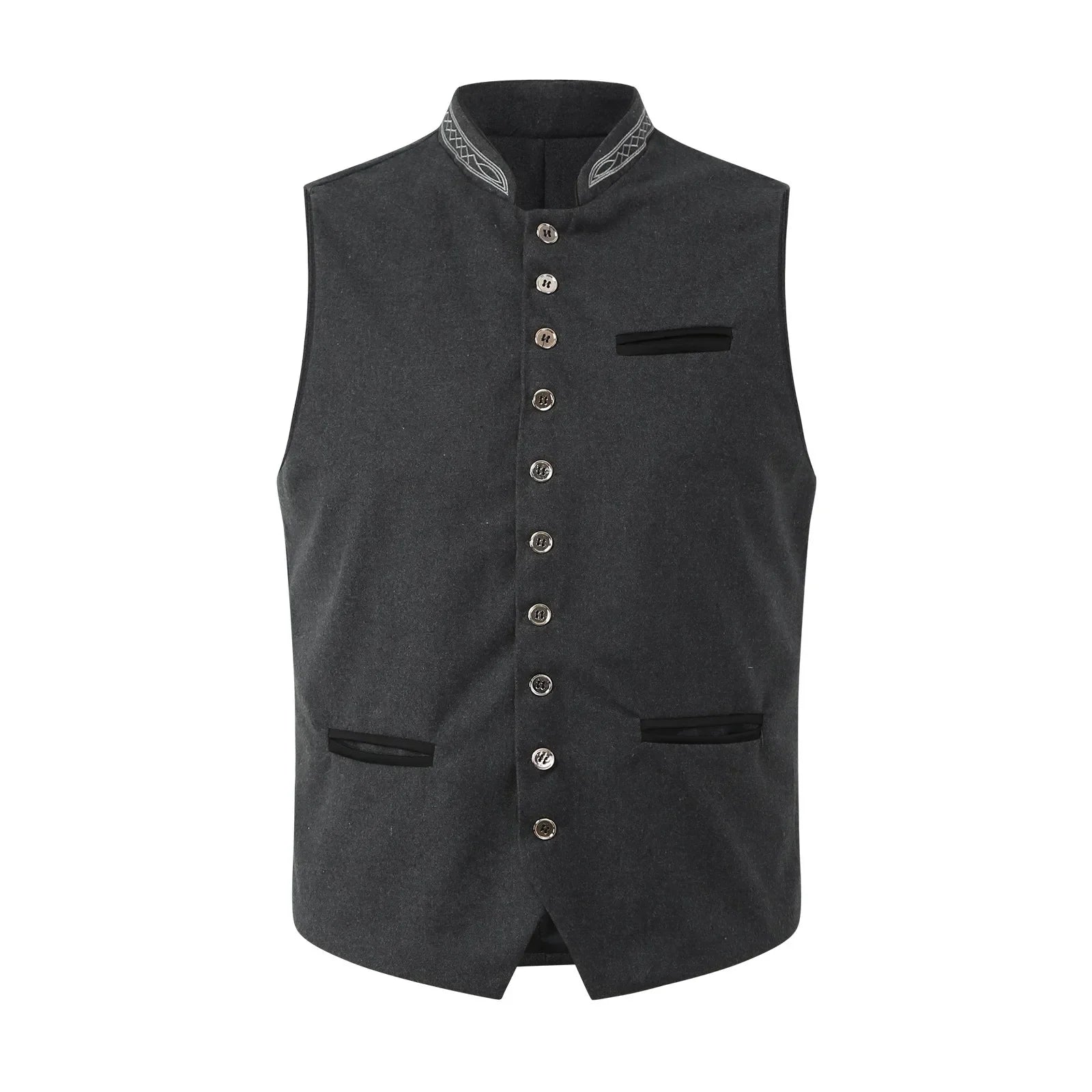Man wearing a thermal stand collar vest