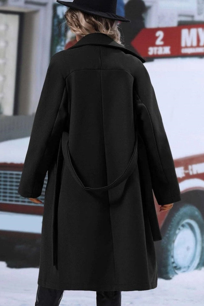 Double Breasted Trench Coat for women, detail view.