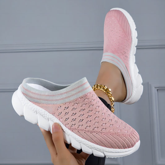 Cozy knit sock slides