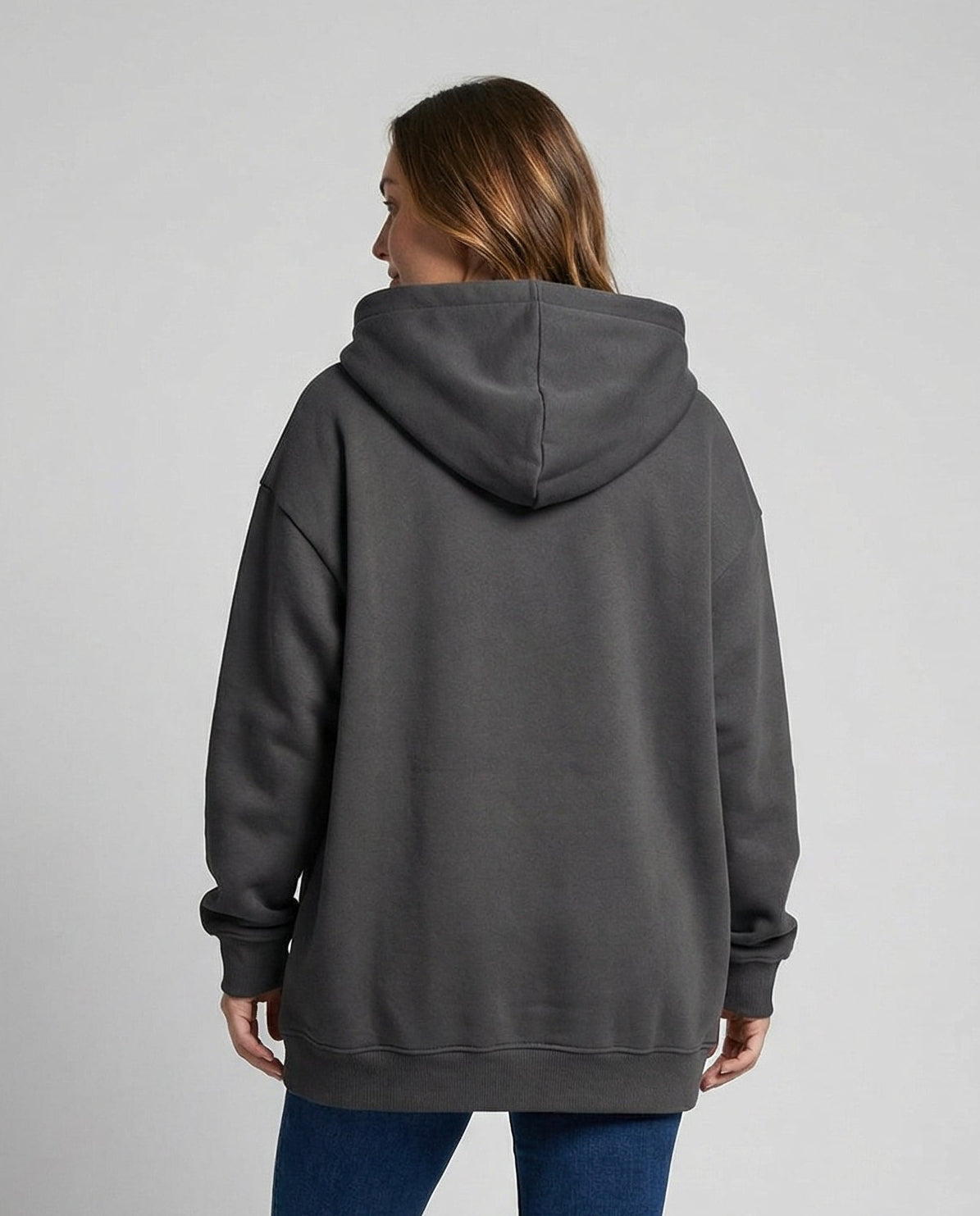 Women's Oversized Fleece Full Zip Hoodie