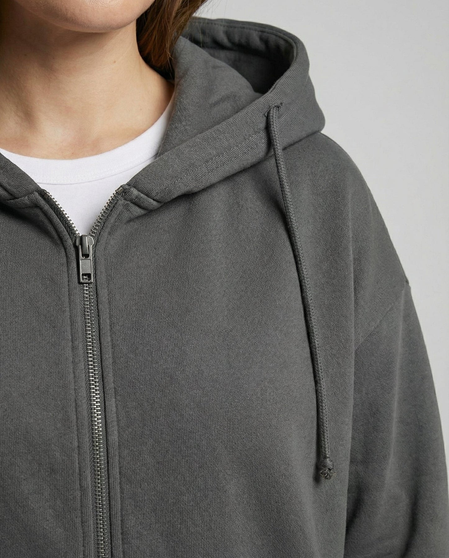 Women's Oversized Fleece Full Zip Hoodie
