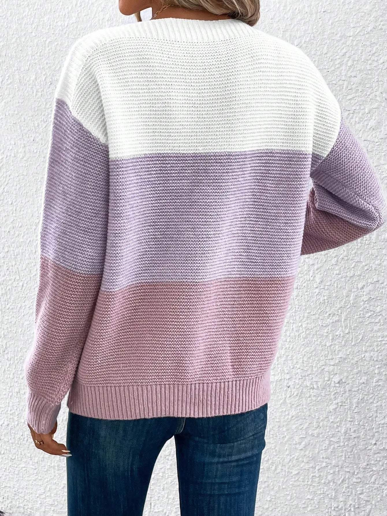 Women's Color Block Knit Sweater