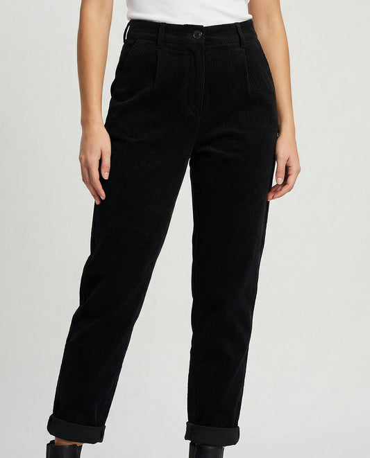 Straight Leg Corduroy Pants for women, detail view.