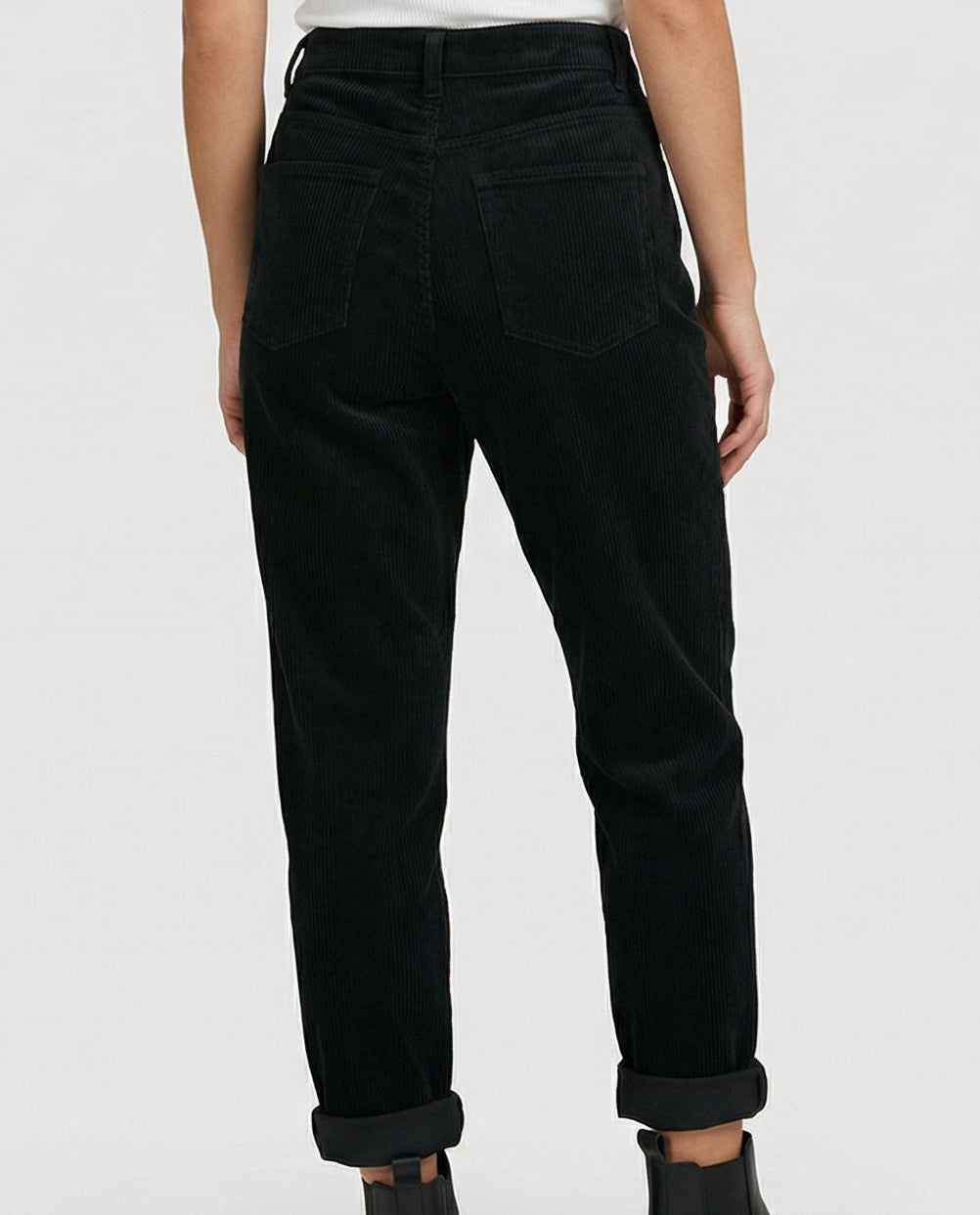 Straight Leg Corduroy Pants for women, detail view.