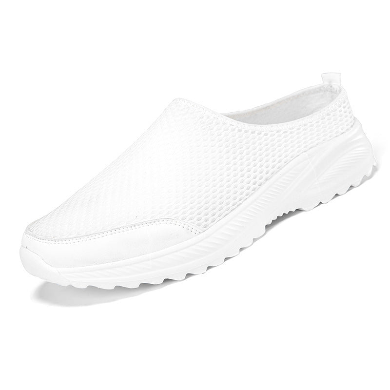 Breathable mesh slip-on slides