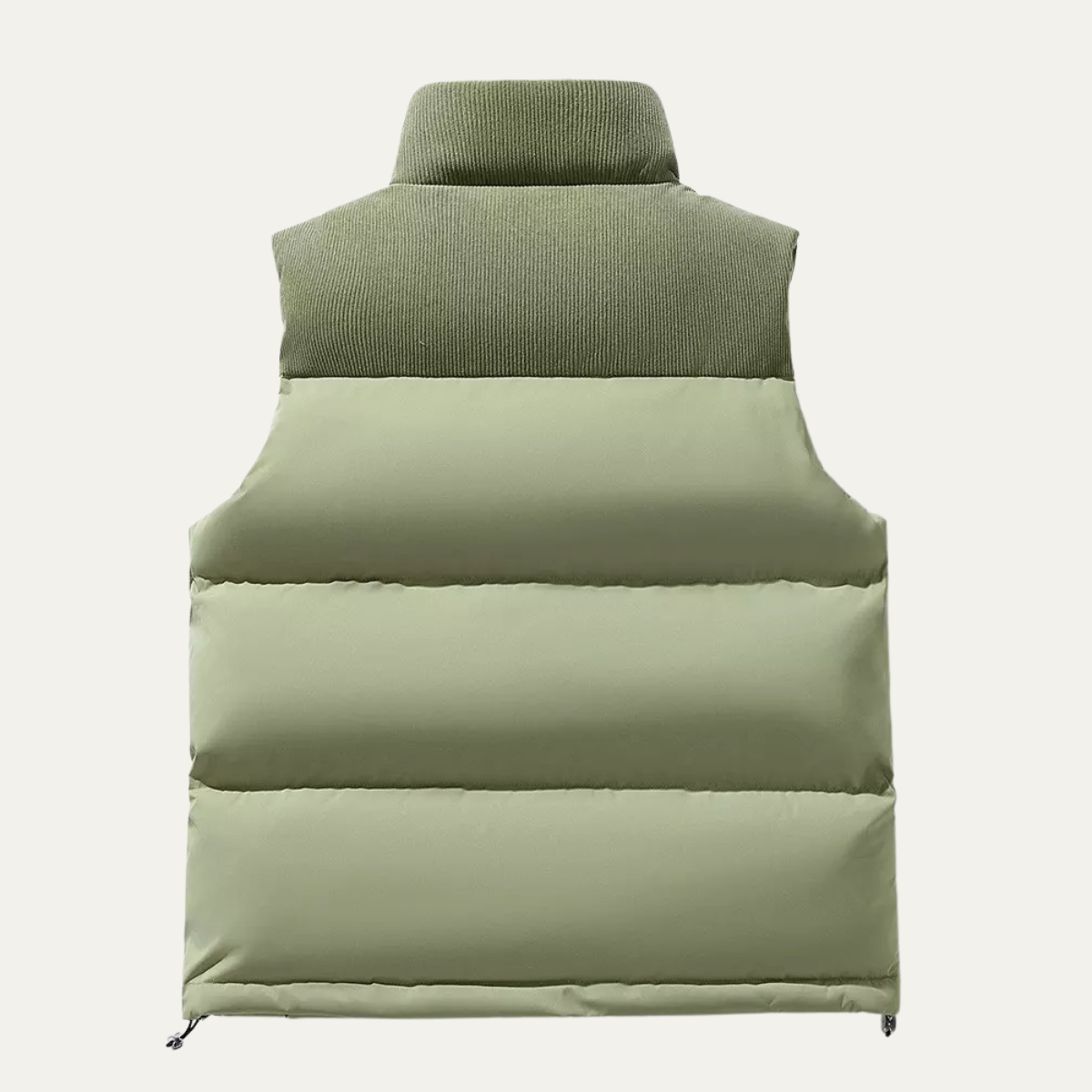 Colorblock Puffer Vest for men, detail view.