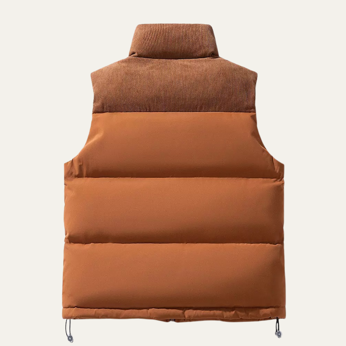 Colorblock Puffer Vest for men, detail view.