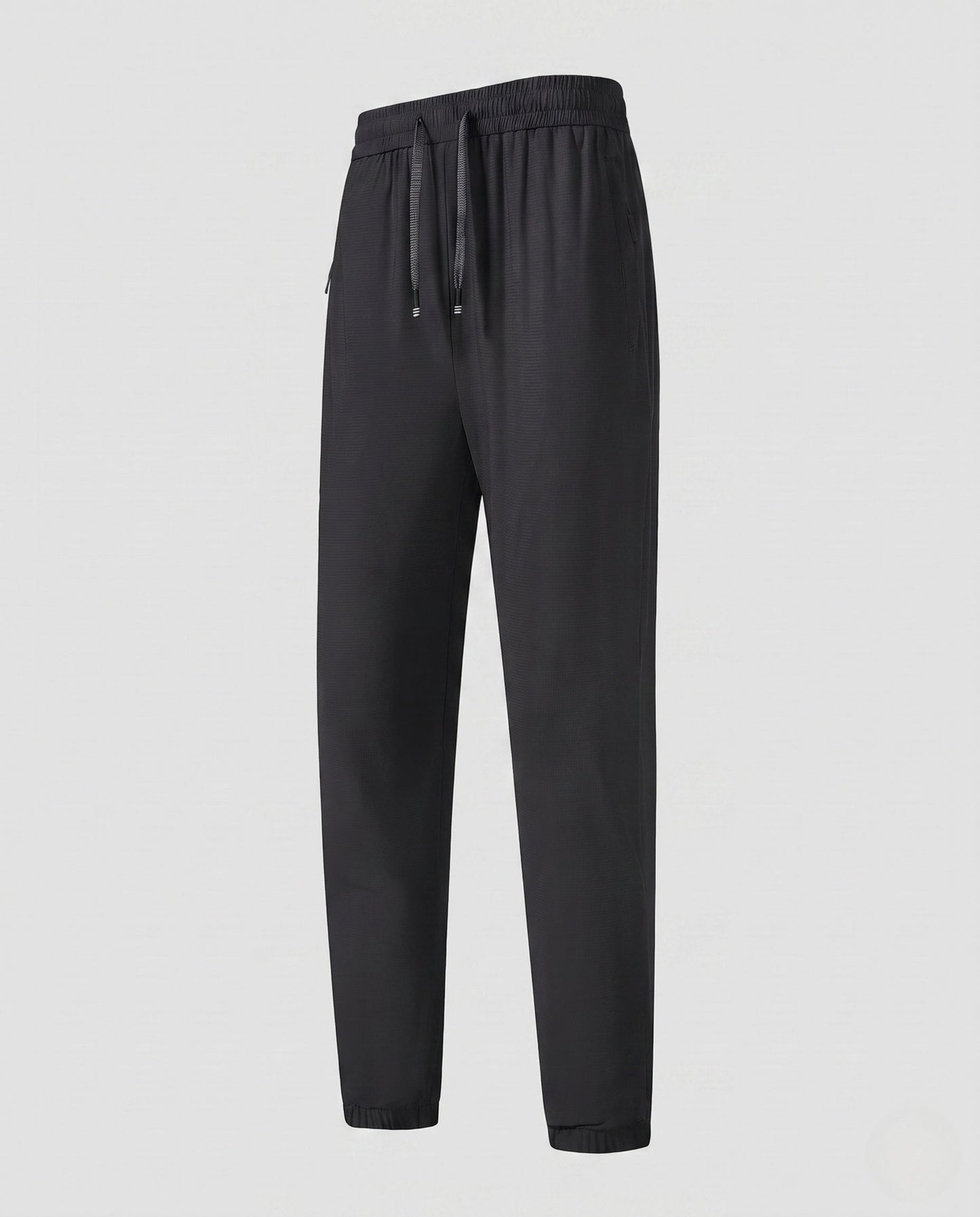 Black comfort jogger pants for women.