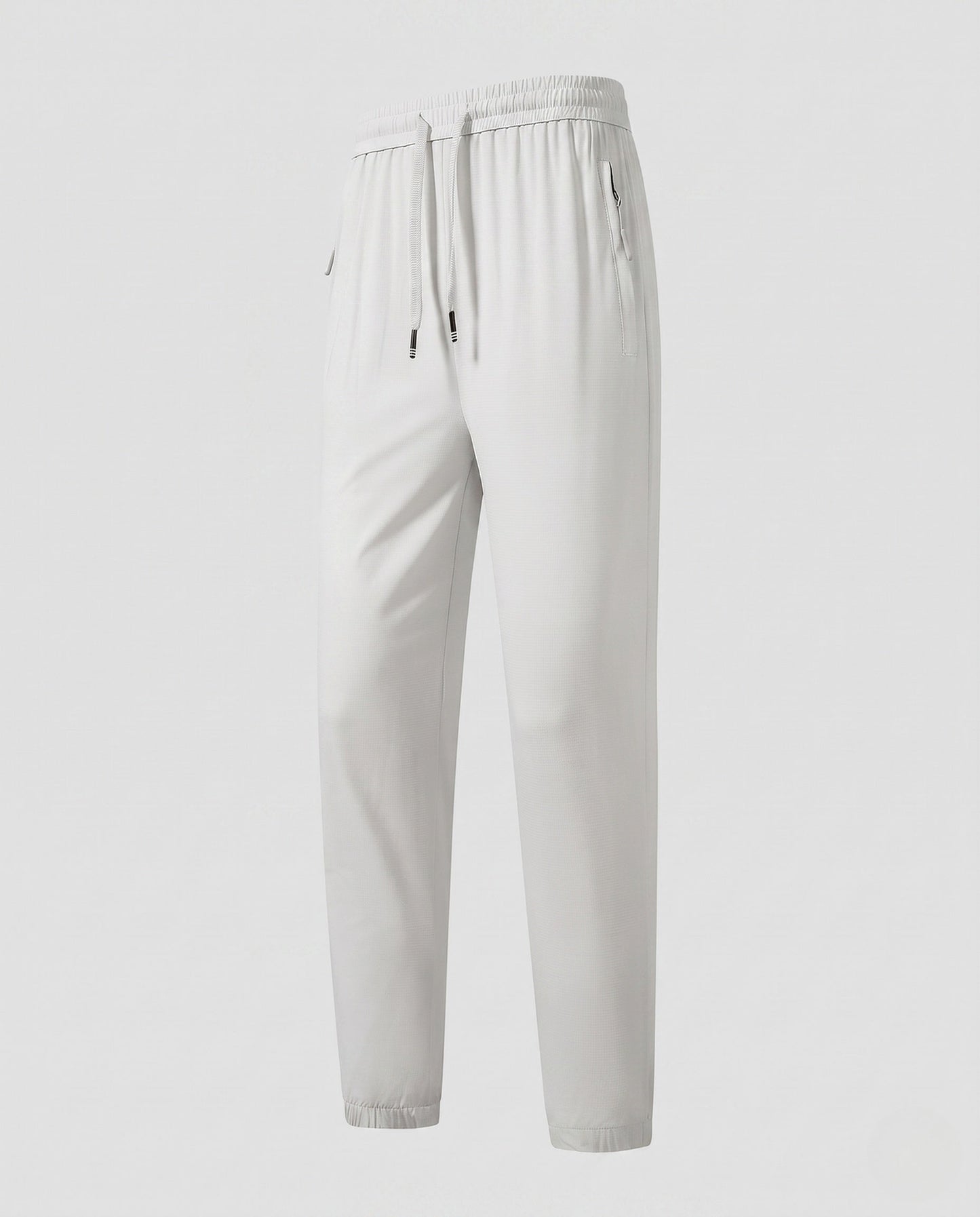 Gray comfort jogger pants for women.