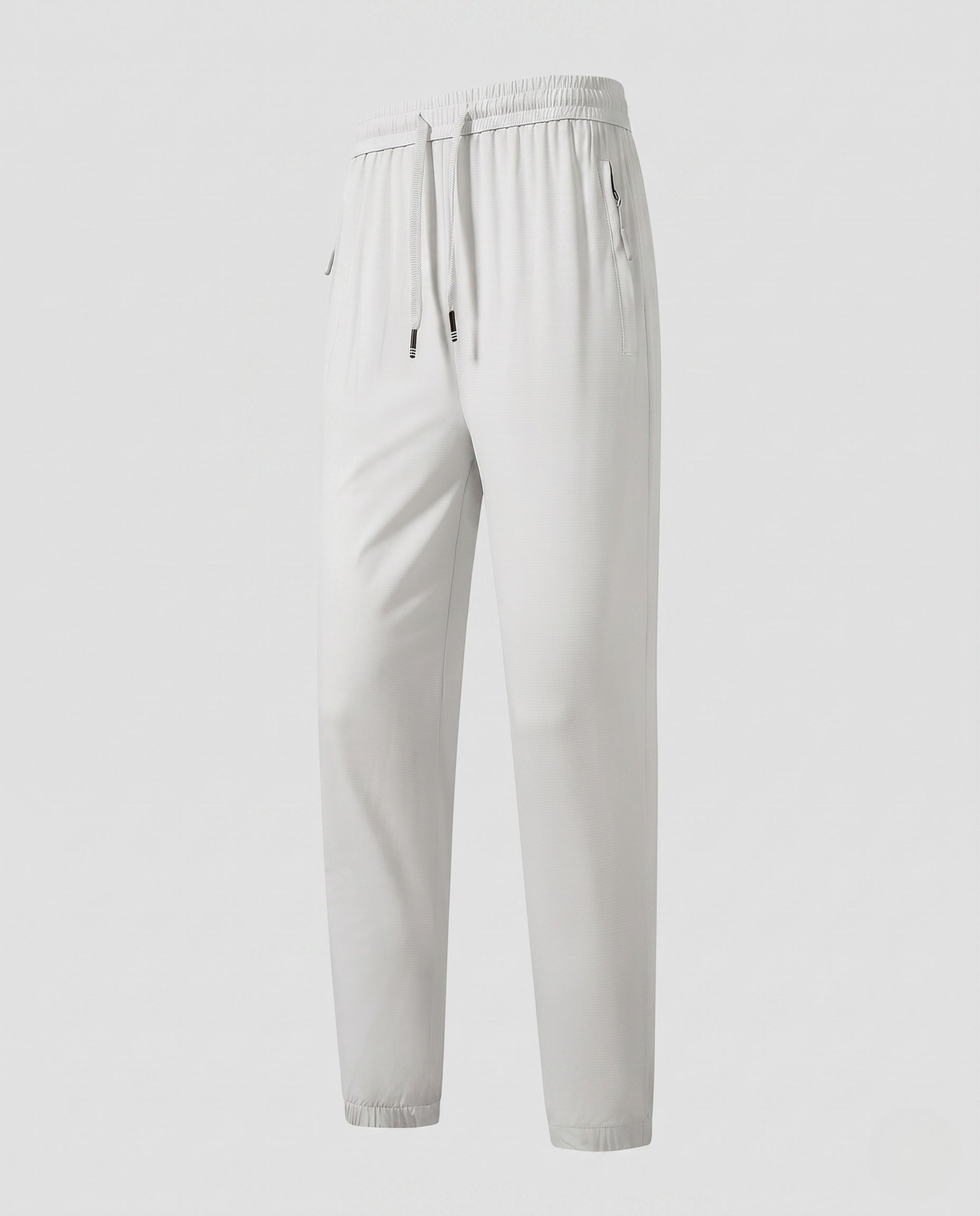 Gray comfort jogger pants for women.