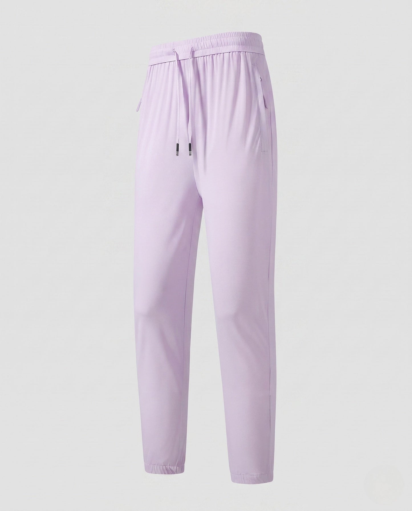 Lilac comfort jogger pants for women.