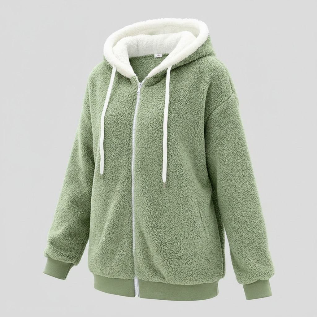 Women's Teddy Sherpa Zip Up Hoodie