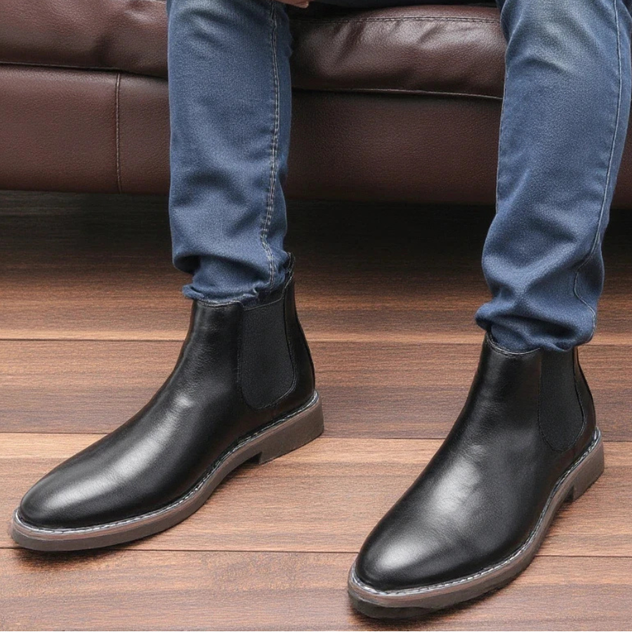 Men's Almond Toe Chelsea Boots
