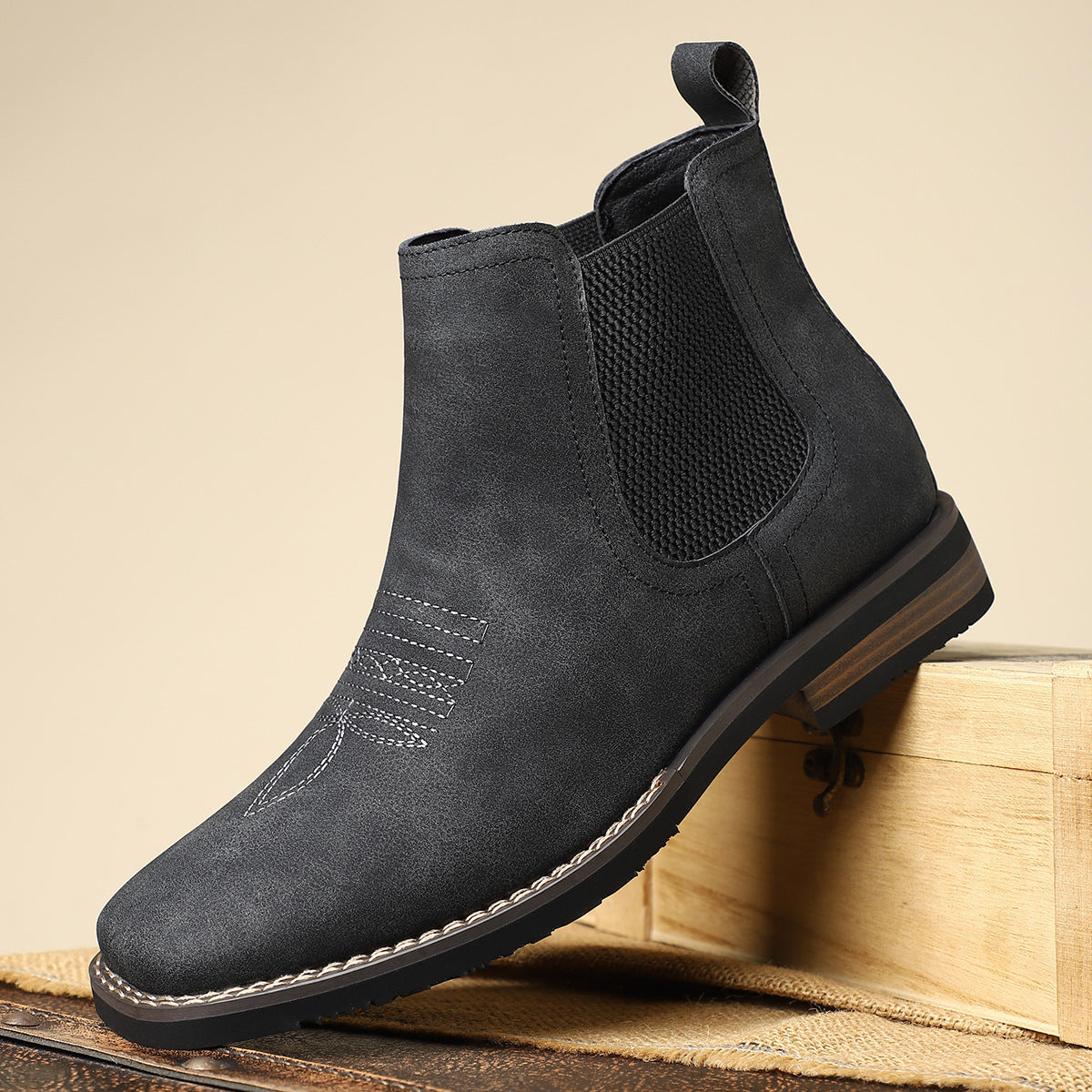 Men's Distressed Chelsea Boots