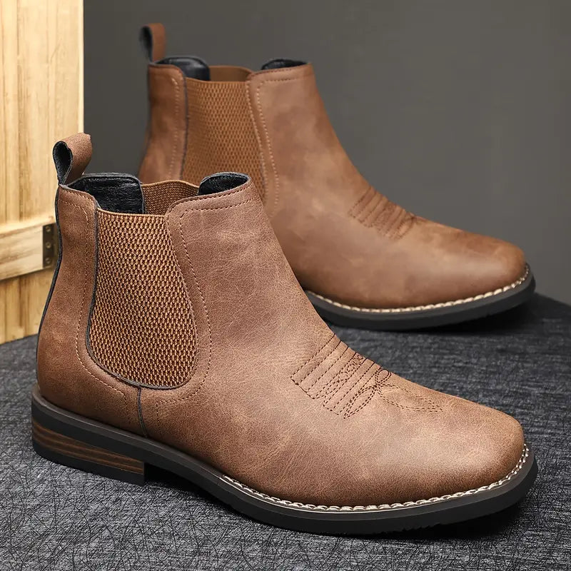 Men's Distressed Chelsea Boots