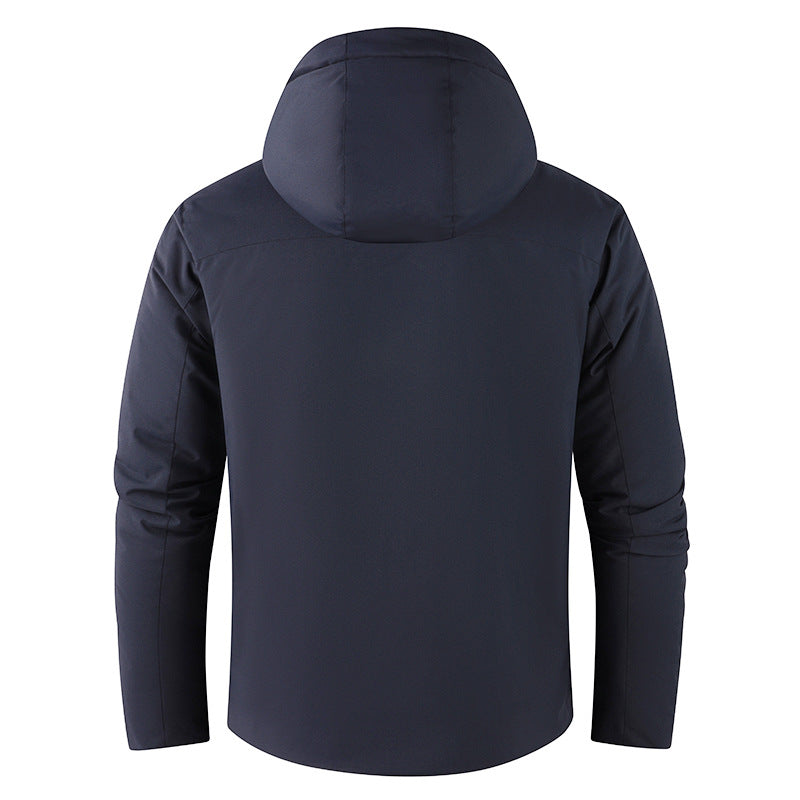 Men's Faux Fur Lined Hooded Winter Jacket
