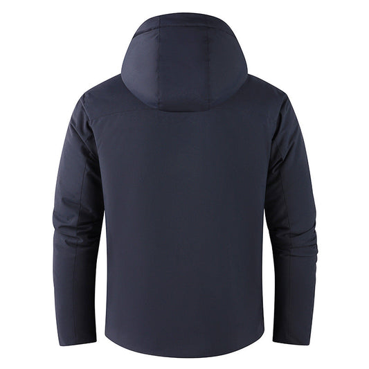 Men's Faux Fur Lined Hooded Winter Jacket
