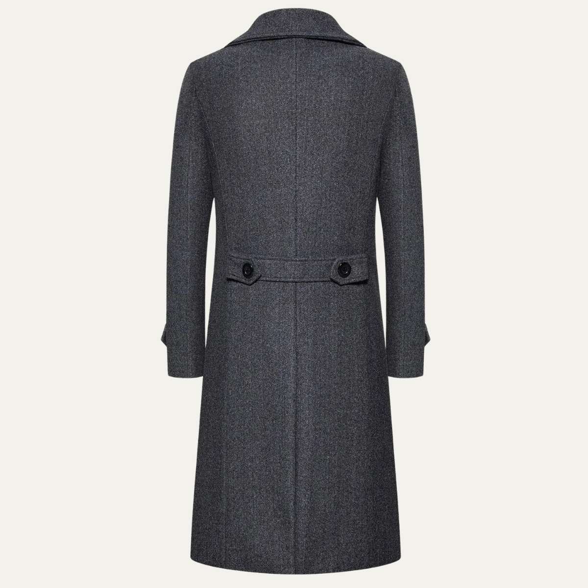 Men's Long Notch Collar Trench Coat