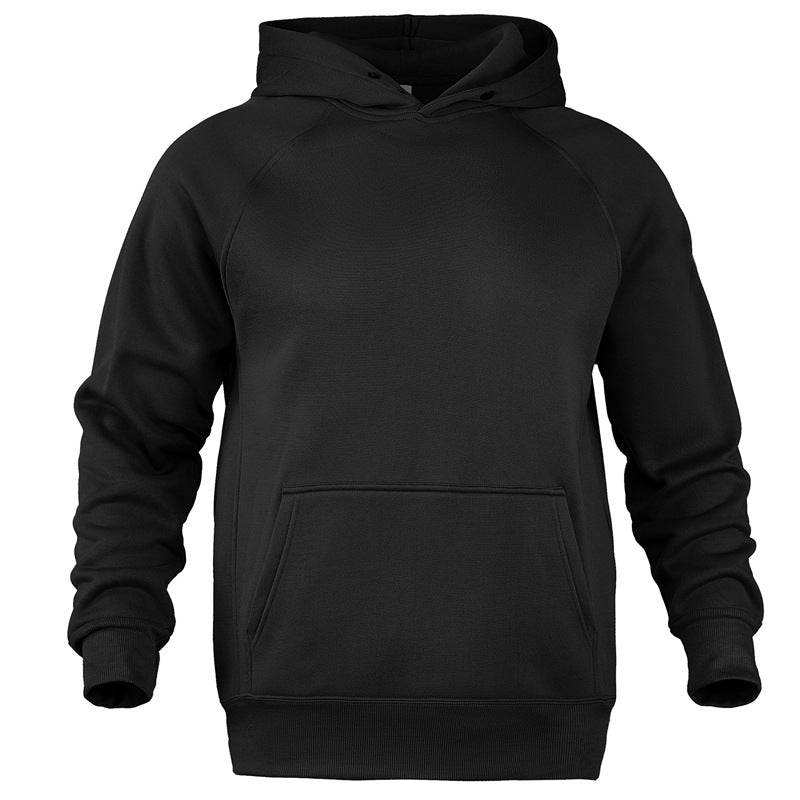 Men's Raglan Sleeve Hoodie in Black