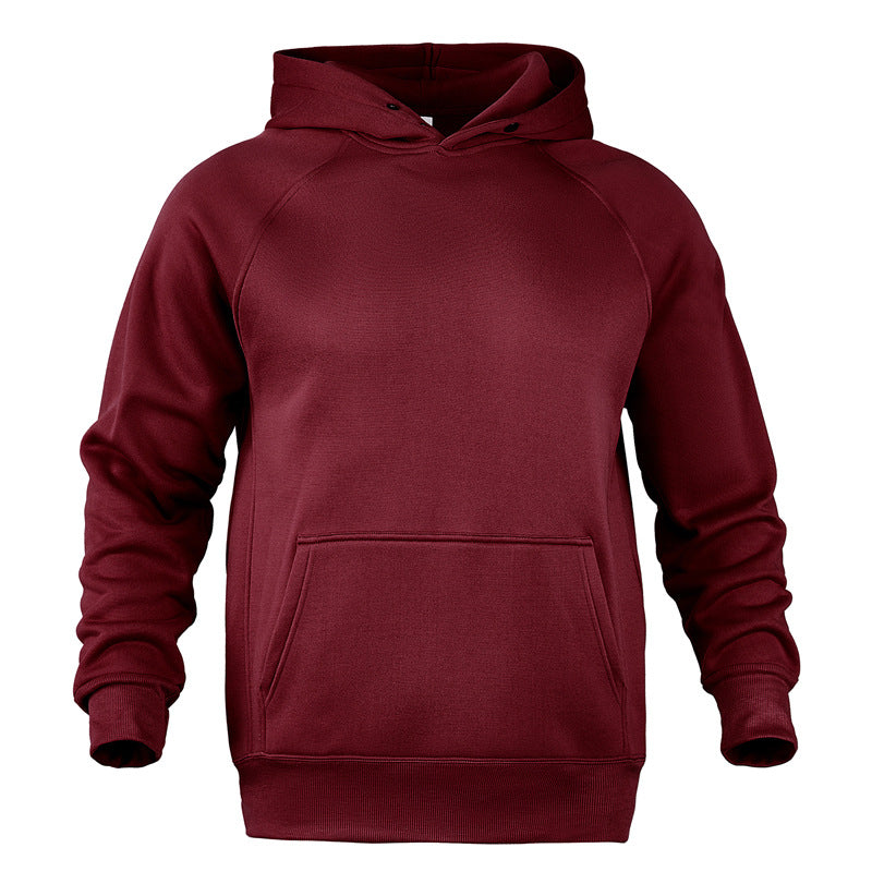 Men's Raglan Sleeve Hoodie in Wine
