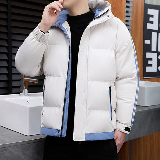 Men's Two Stripe Puffer Winter Jacket