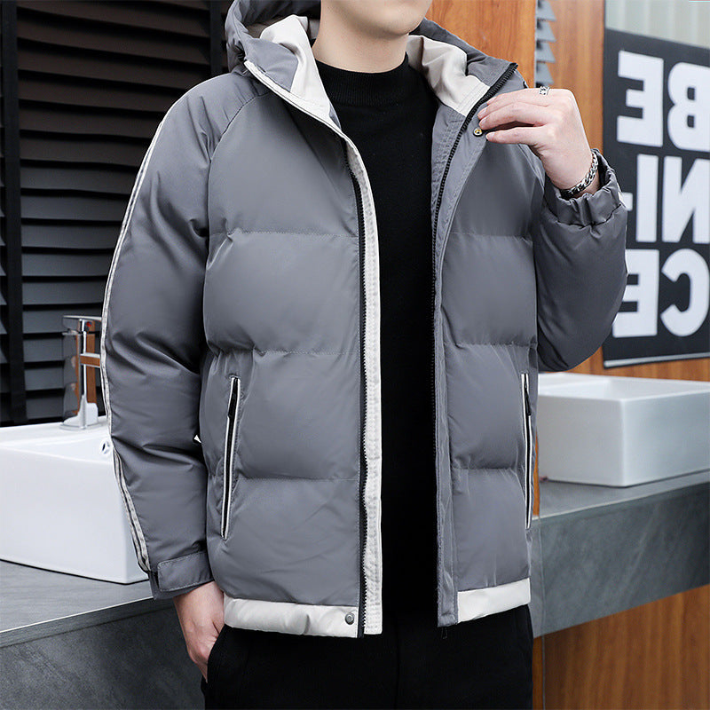 Men's Two Stripe Puffer Winter Jacket