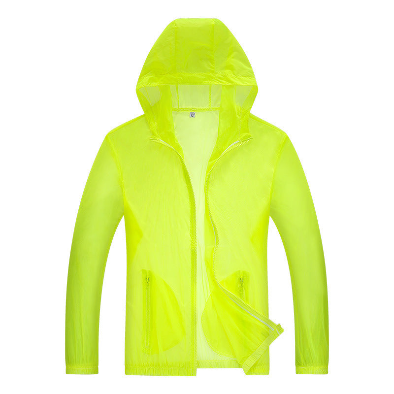 Men's Ultralight Rain Jacket in Neon Green