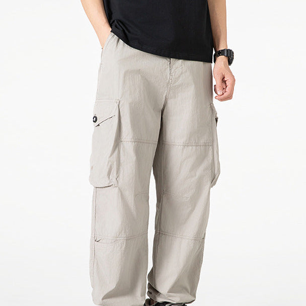 Men's Utility Cargo Pants in Light Gray