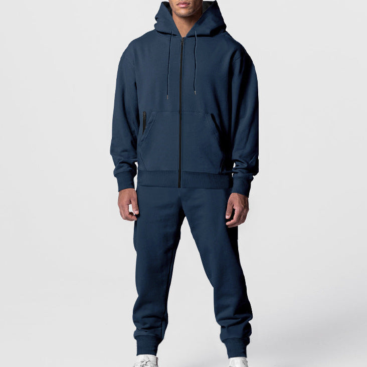 Men's Zip Hoodie & Joggers Set in Navy