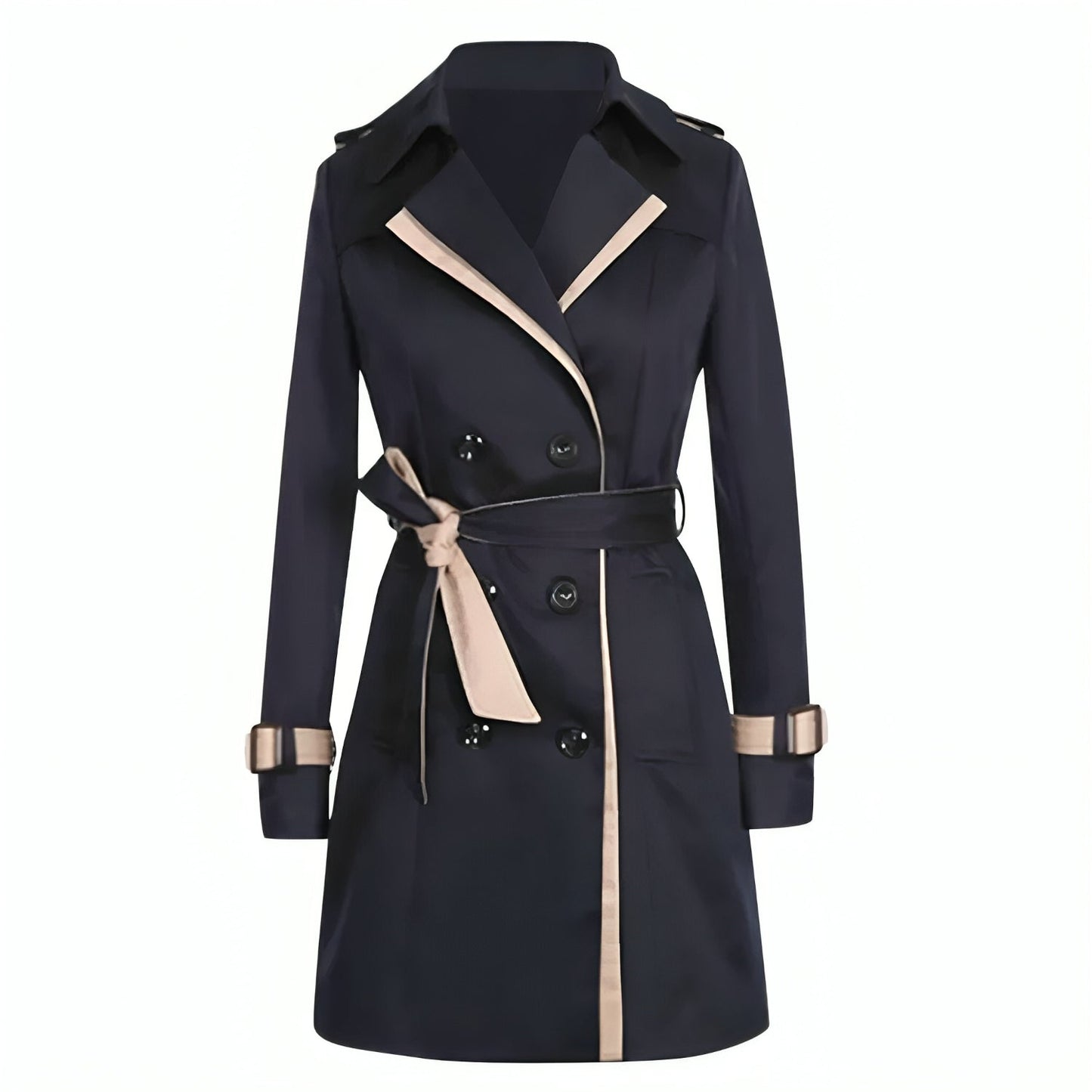 Woman wearing a stylish trench coat