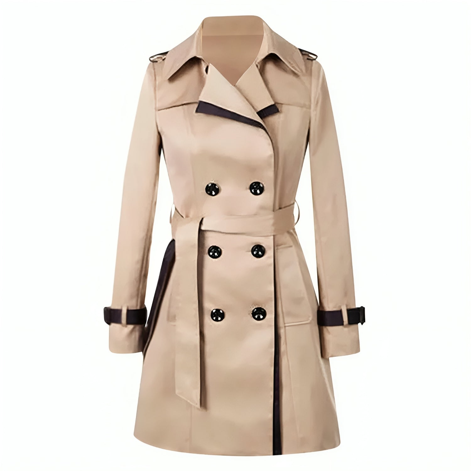 Woman wearing a stylish trench coat