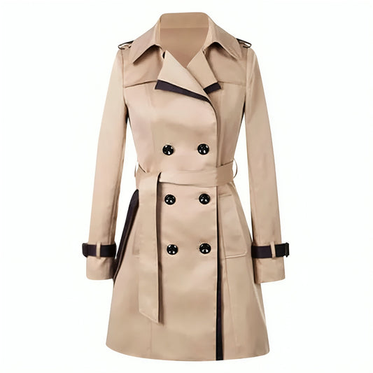 Woman wearing a stylish trench coat